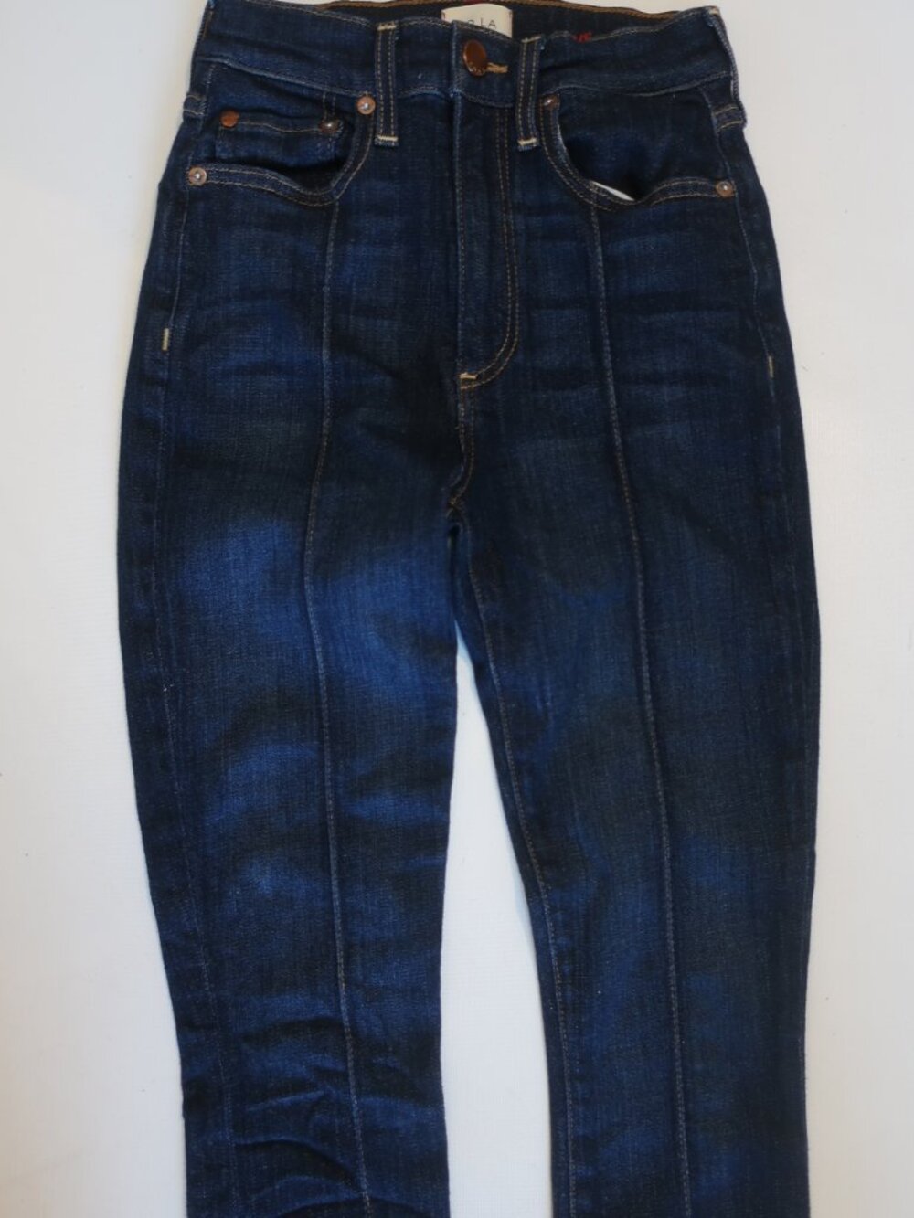 Womens AO.LA Alice + Olivia Blue (Item-108) Dark Wash Skinny Denim Jeans 24